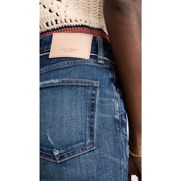 MOUSSY VINTAGE MV Rhode Cropped Flare Jeans Size 25 - Picture 5 of 9